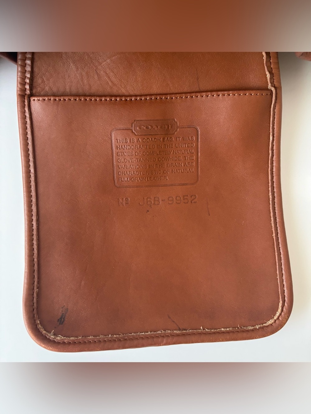 Vintage COACH Lula’s Legacy British Tan Leather Drawstring Bucket Bag - Picture 9 of 9